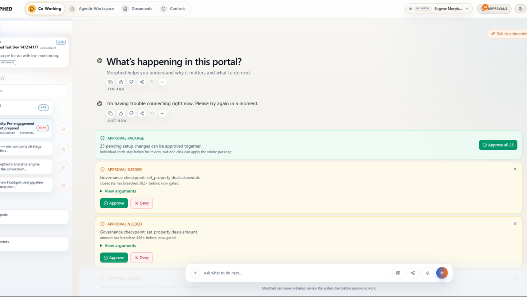 Morphed Co-Working screen
