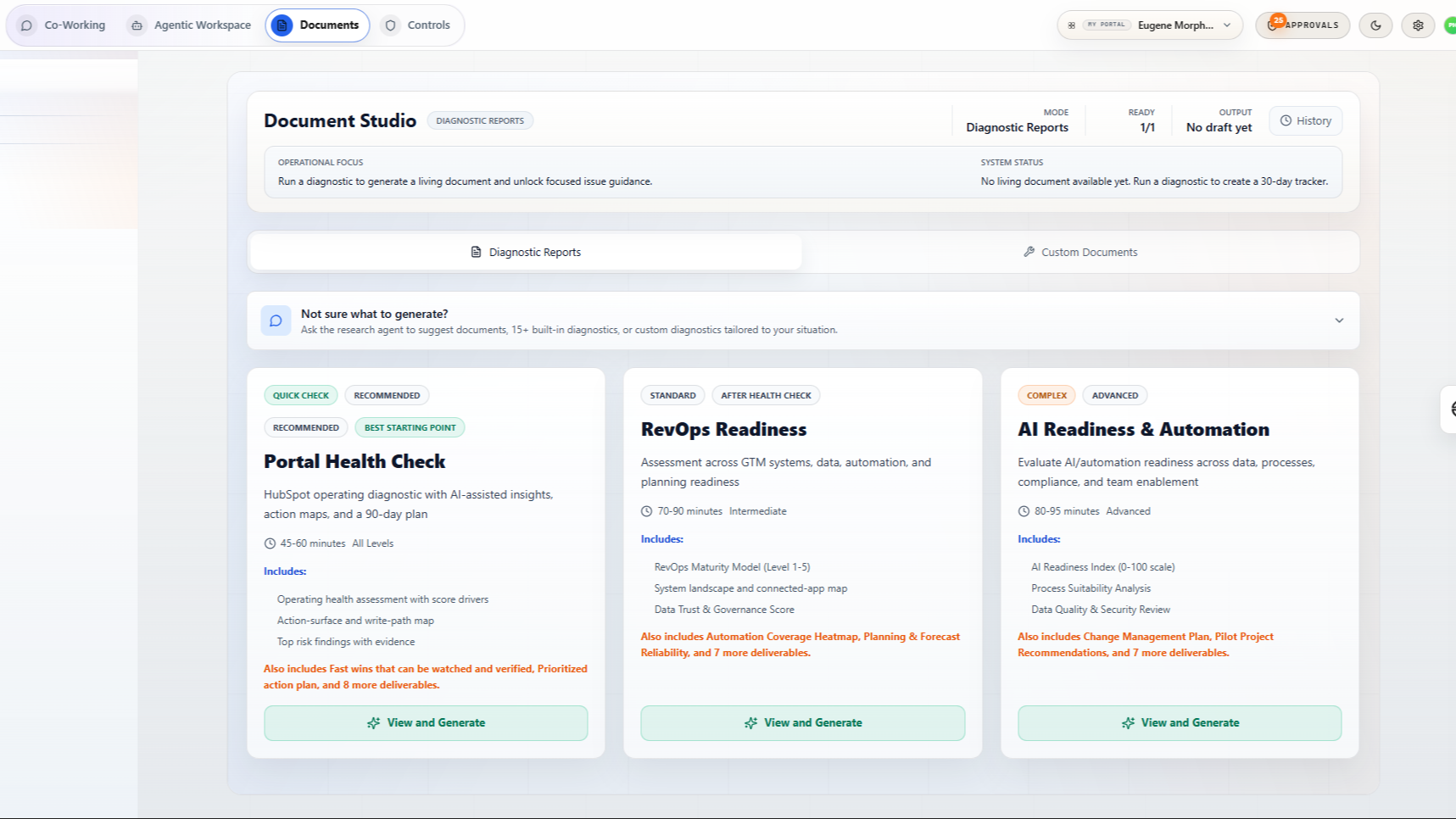 Morphed Documents screen